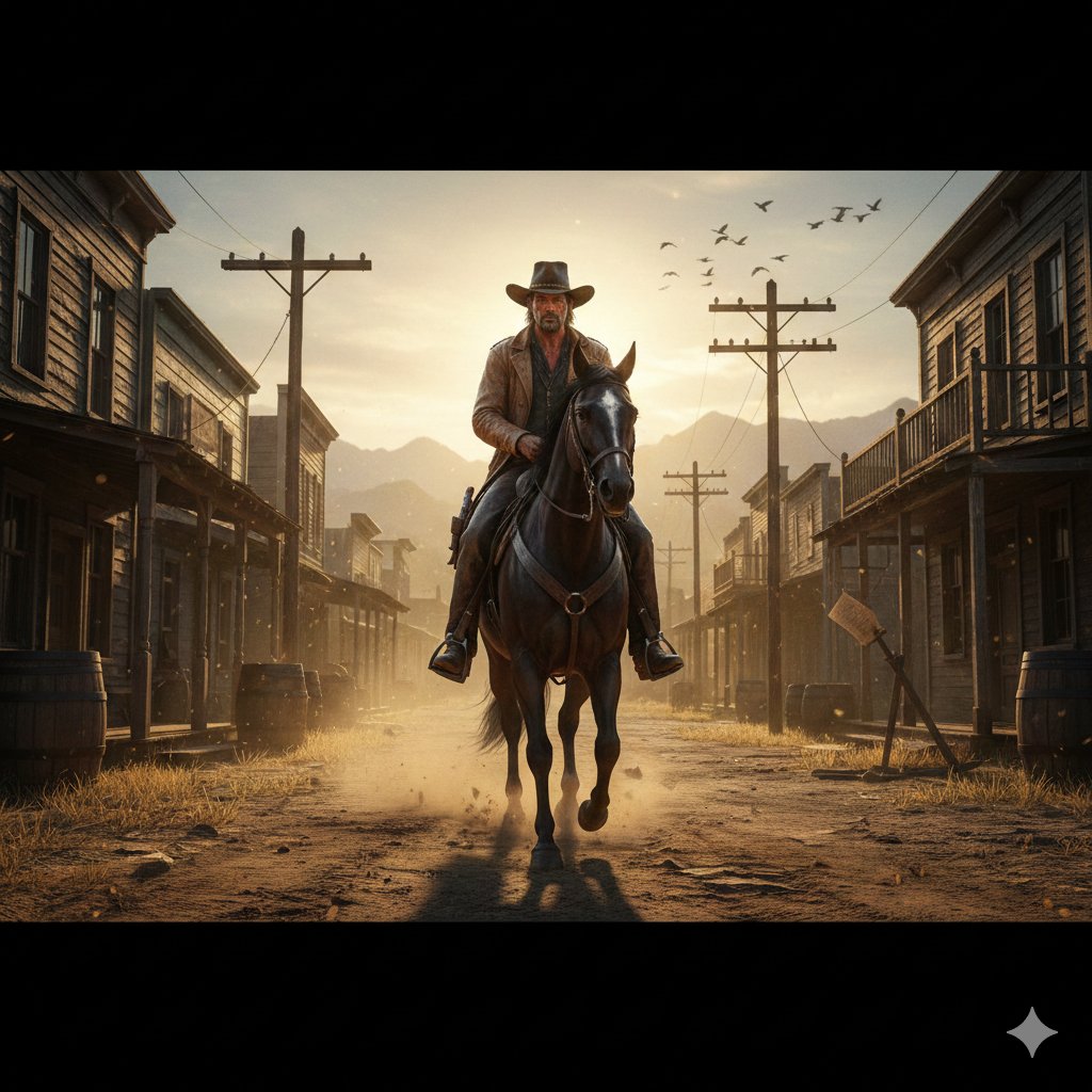 AI Prompt for Cinematic Western Scene with Gritty Mood and Detailed Props