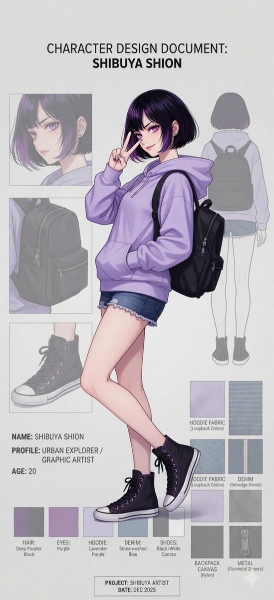 AI Prompt for Comprehensive Anime Character Design Reference
