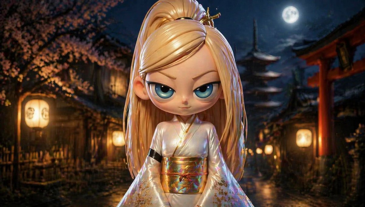 AI Prompt for Consistent Character in Kyoto Night Scene