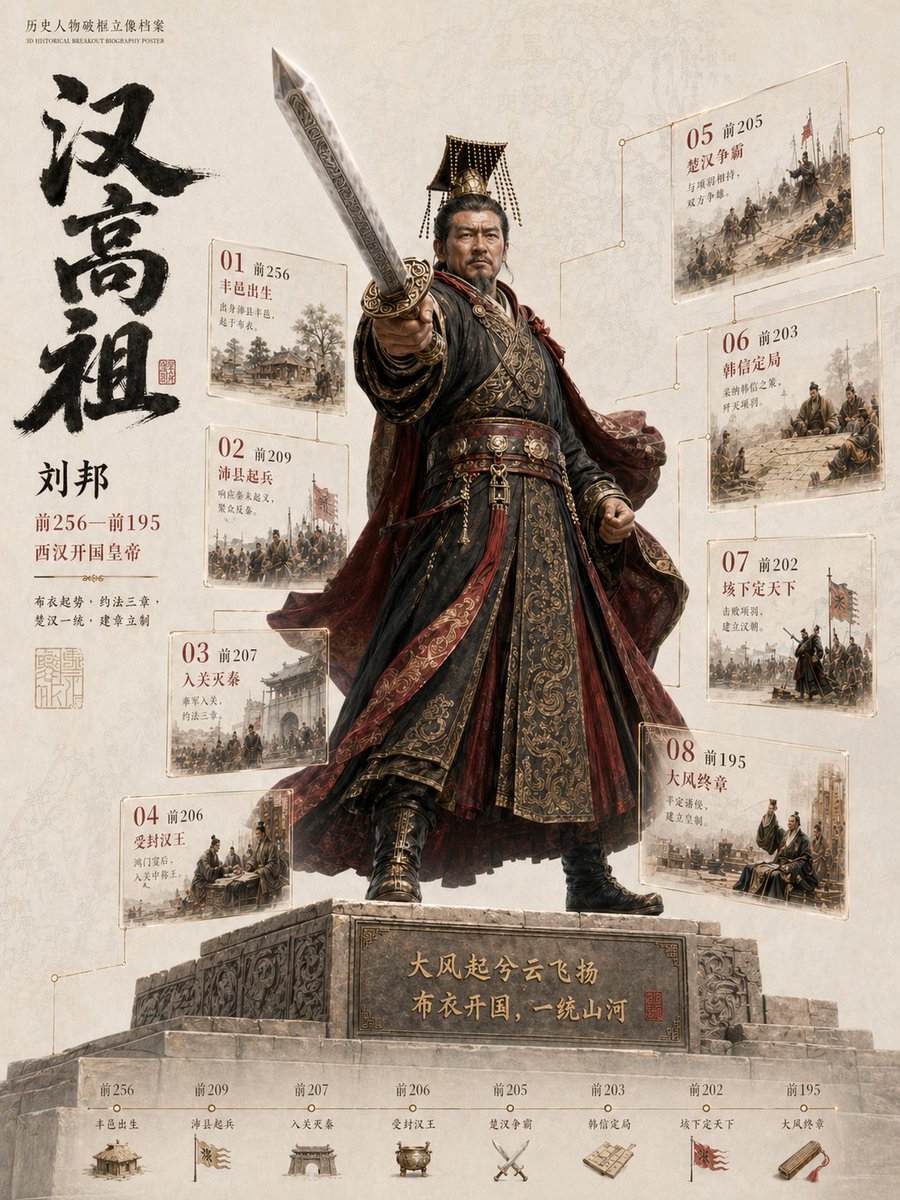 AI Prompt for Creating 3D Historical Figures Poster Templates