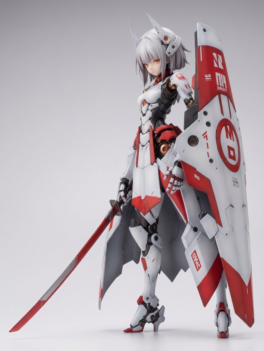 AI Prompt for Custom 3D Character Figures with Mecha Elements