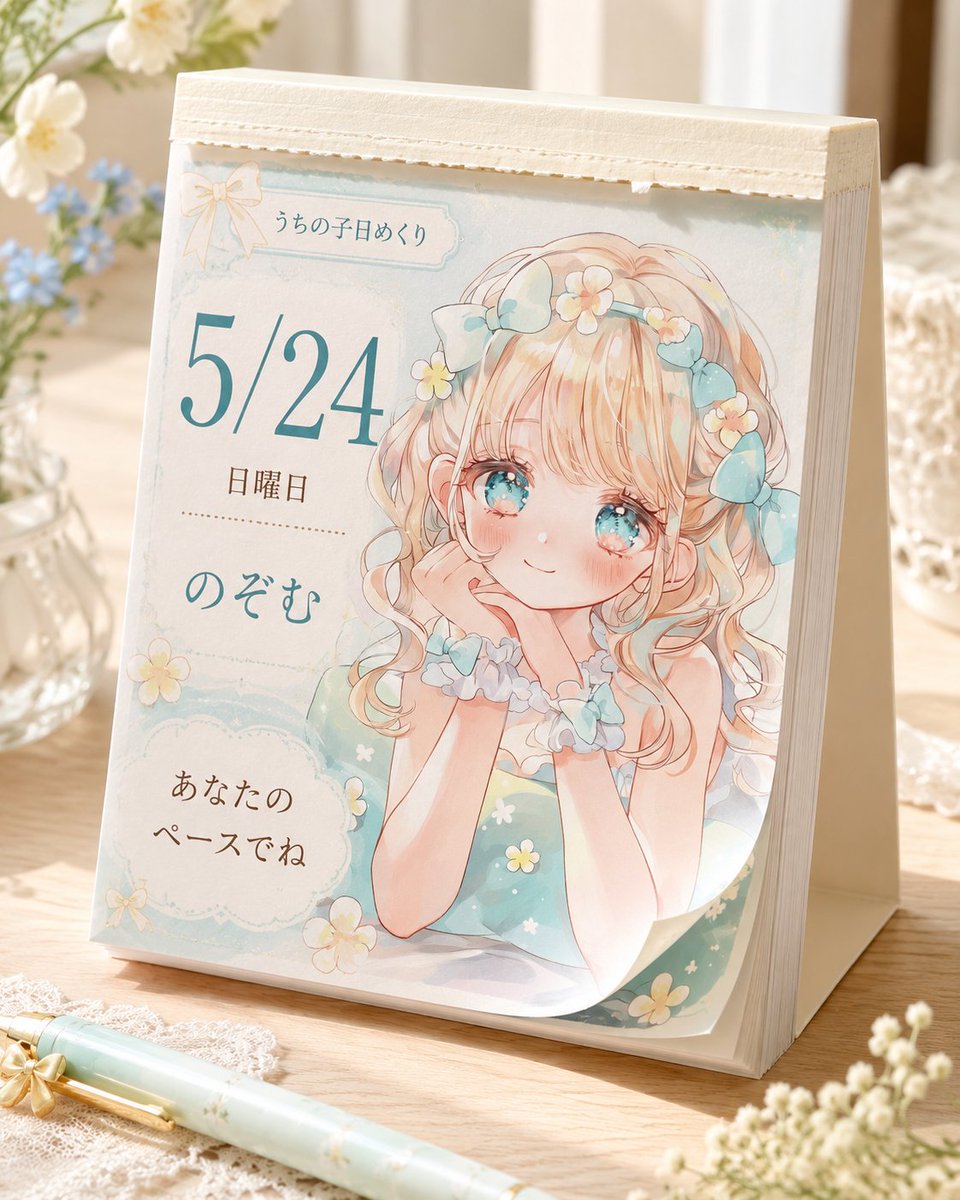 AI Prompt for Custom Anime Desk Calendar Design