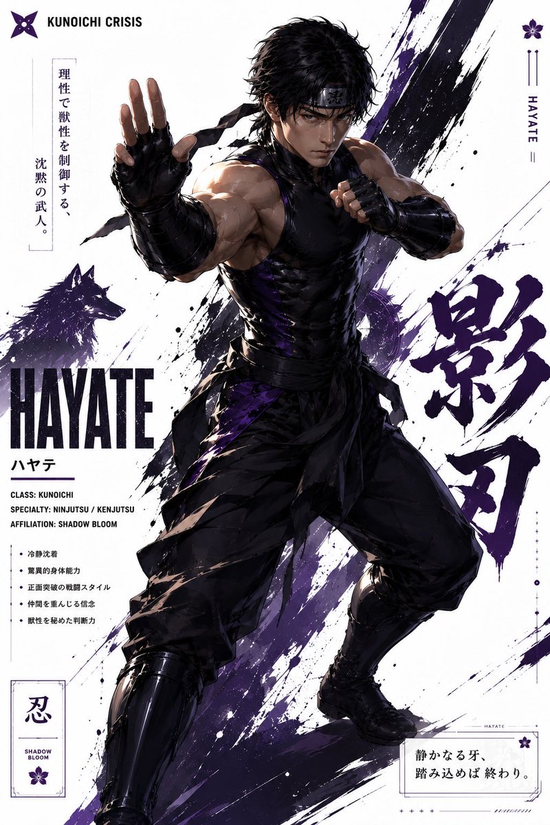 AI Prompt for Custom Anime-Style Character Poster with Japanese Typography