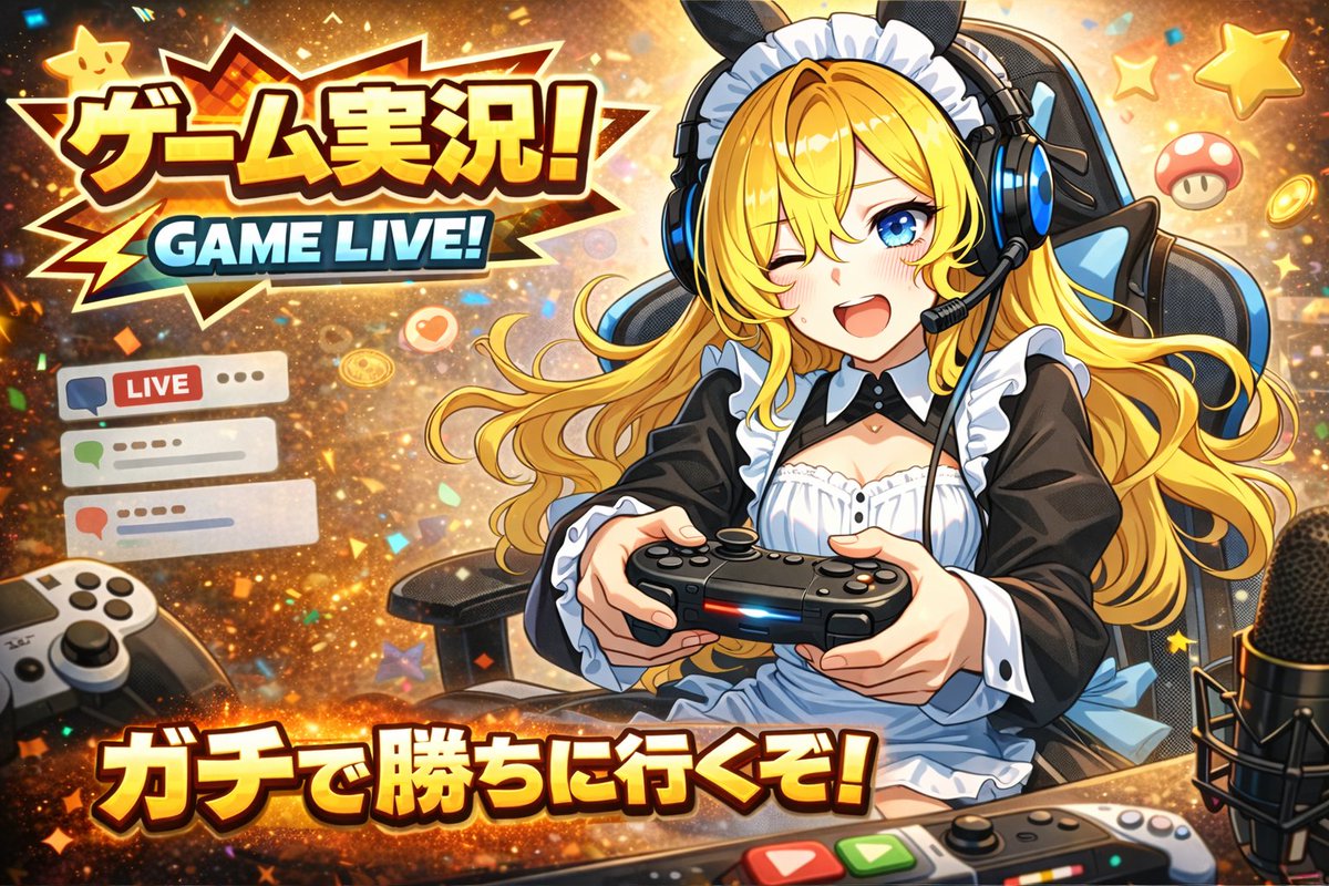 AI Prompt for Custom VTuber Gaming Thumbnail AI Image Generation