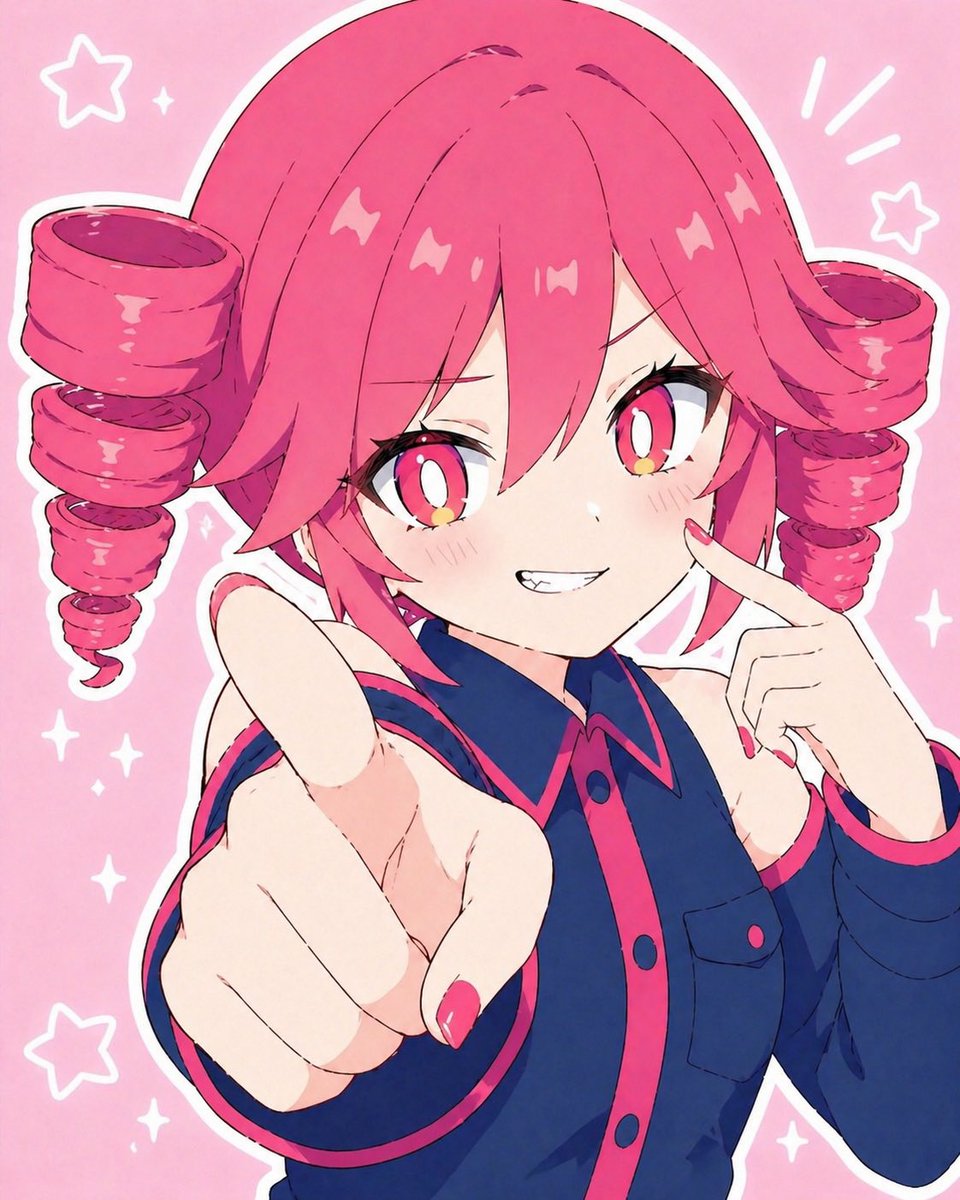 AI Prompt for Cute Anime Portrait of Kasane Teto with Drill Twin-Tails
