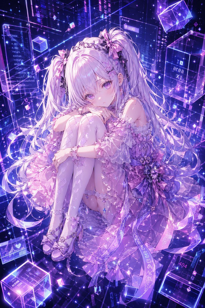 AI Prompt for Cyberpunk Anime Girl Avatar Illustration