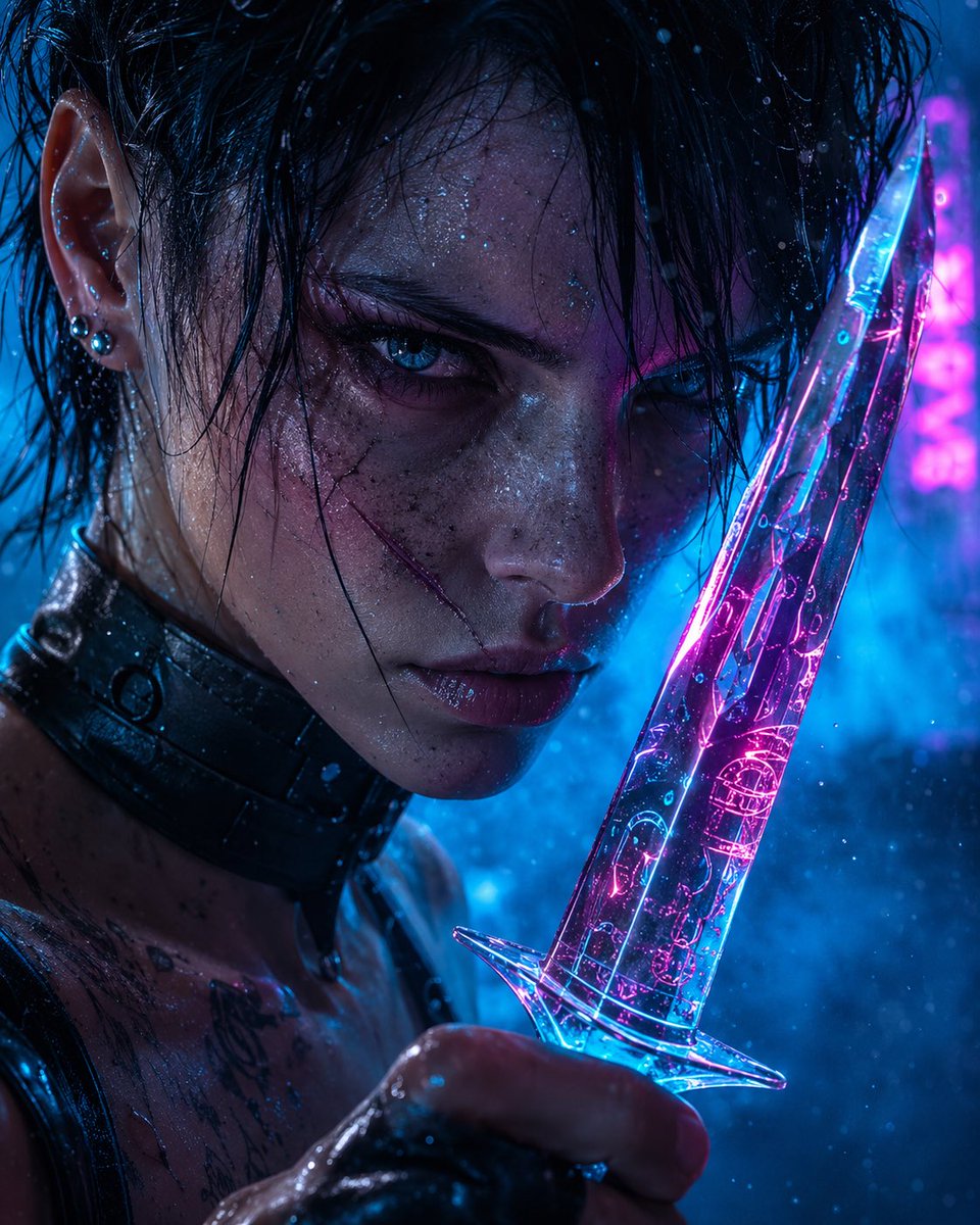 AI Prompt for Cyberpunk Assassins with Neon Accents