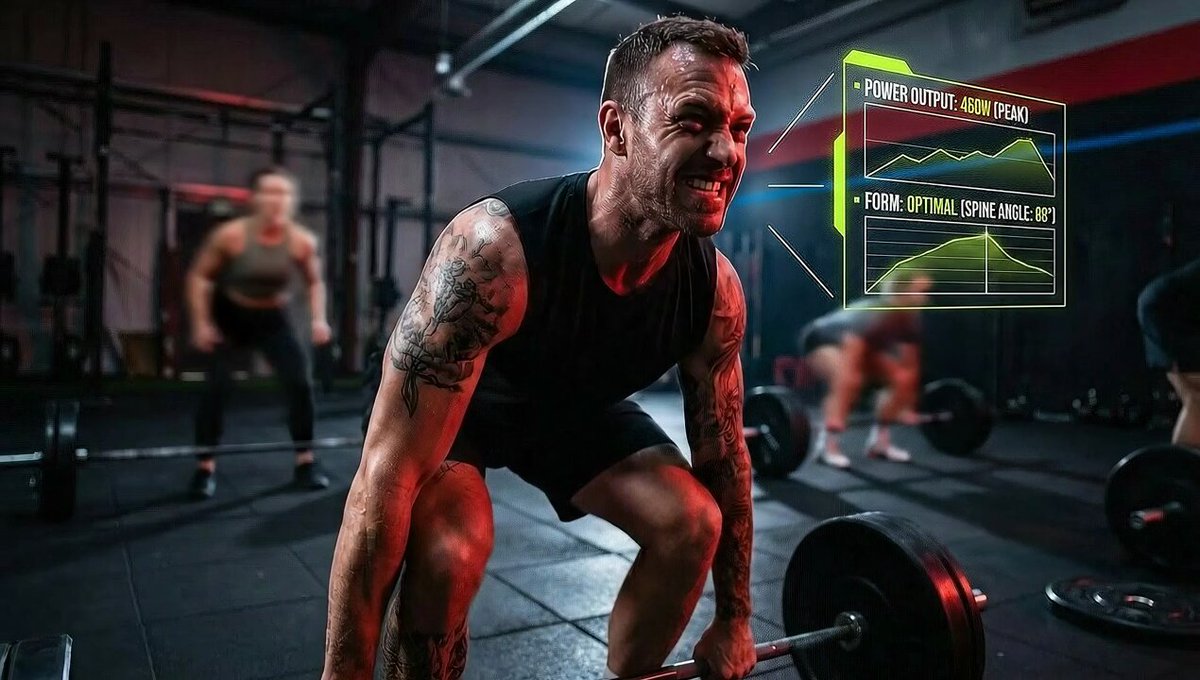 AI Prompt for Cyberpunk Deadlift Animation with Real-Time HUD Overlays