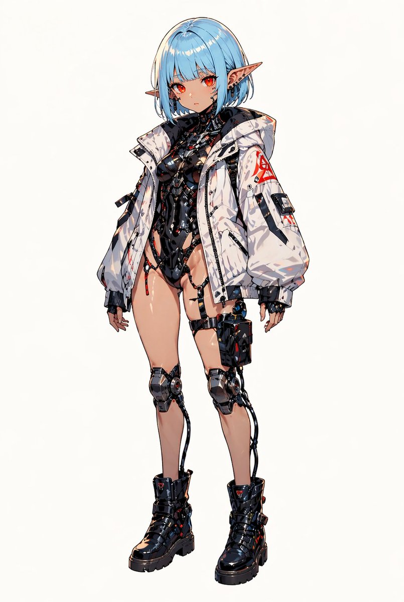 AI Prompt for Cyberpunk Elf Girl Character Design and Portrait