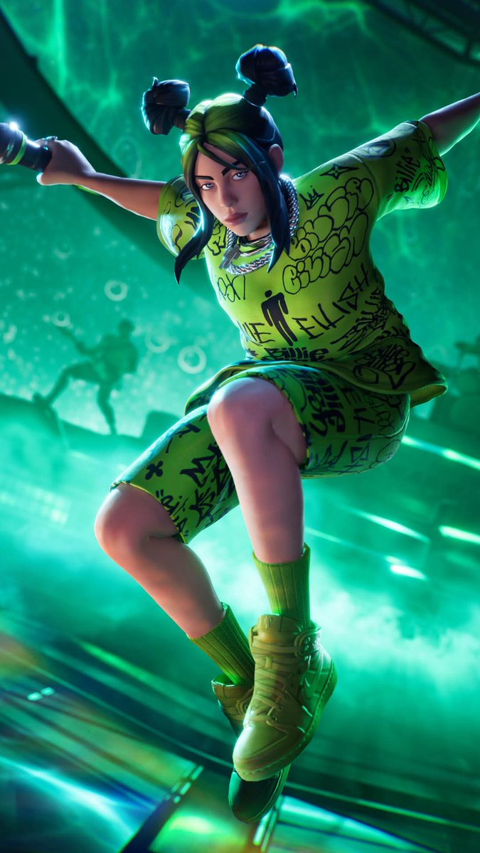 AI Prompt for Cyberpunk-Inspired 3D Character Render of Billie Eilish