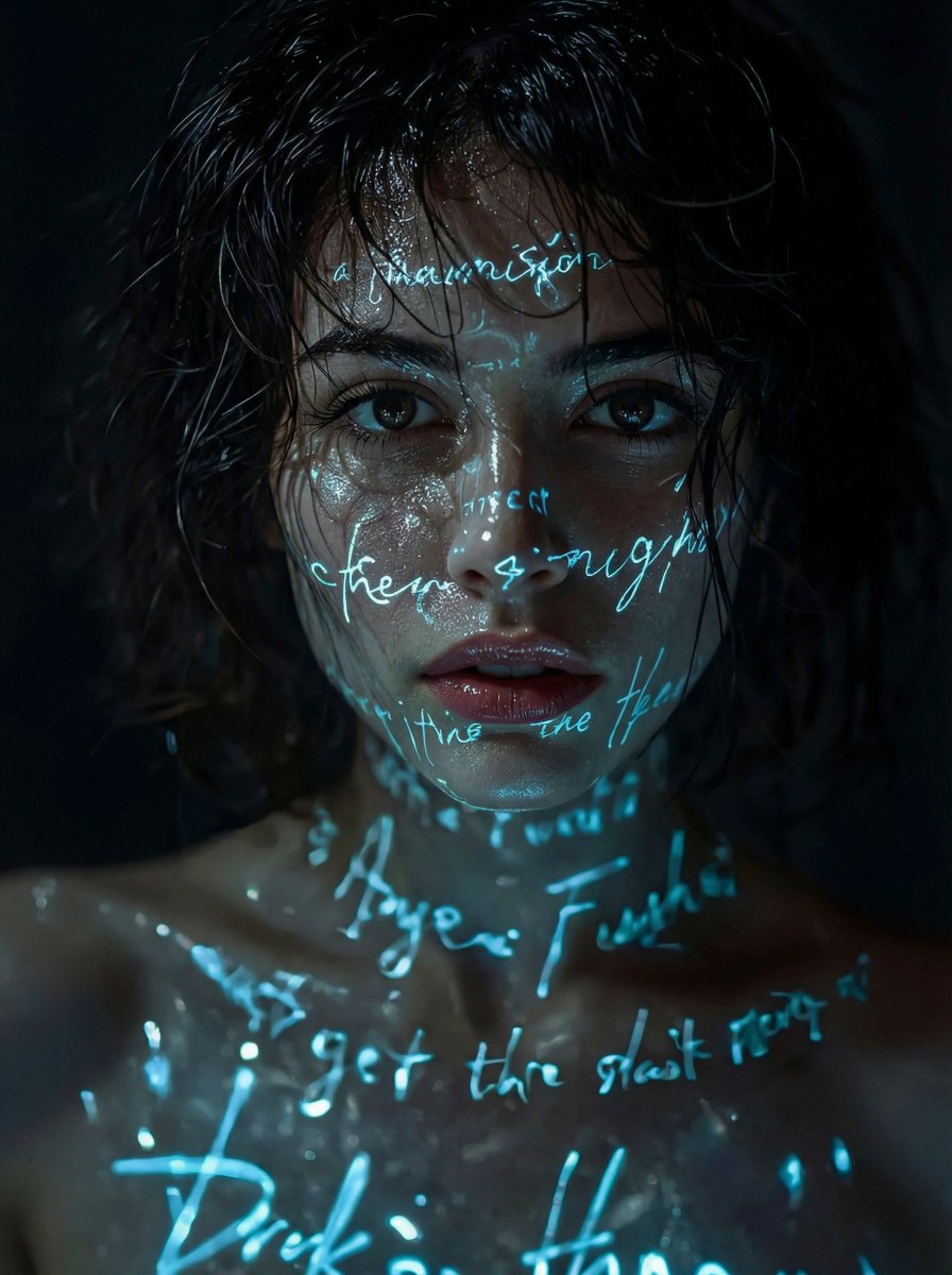 AI Prompt for Cyberpunk Portrait with Neon Text