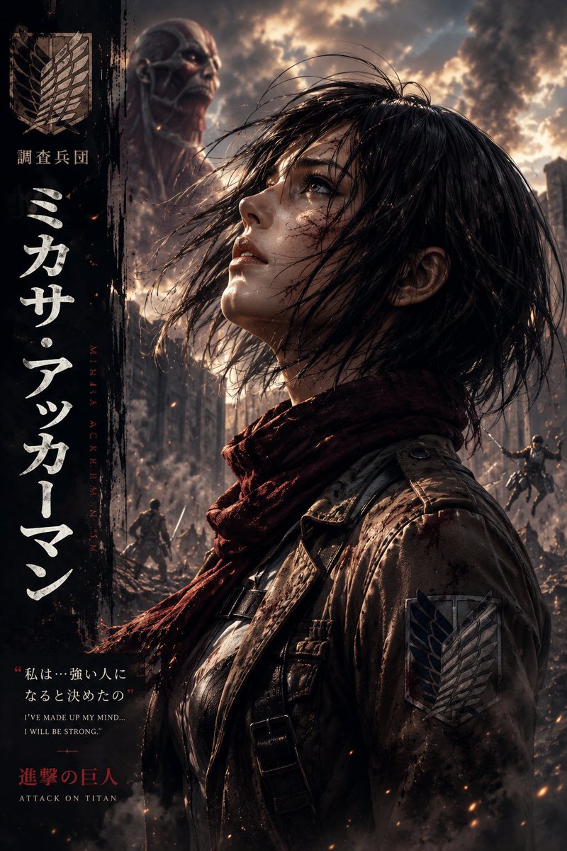 AI Prompt for Dark Fantasy Anime Character Poster Design