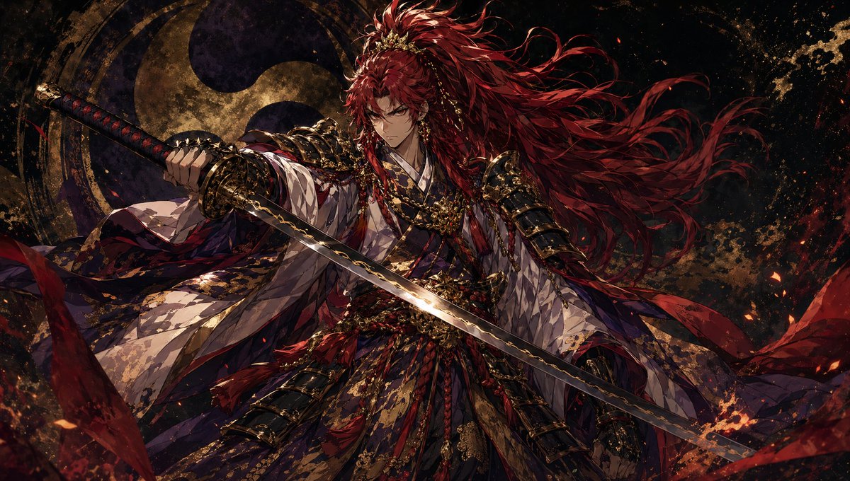 AI Prompt for Dark Fantasy Anime Samurai Character Illustration