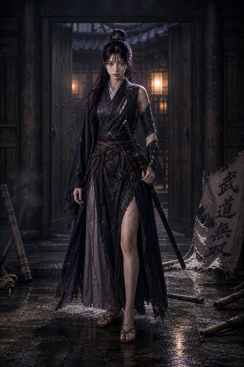 AI Prompt for Dark Fantasy Swordswoman Portrait Art