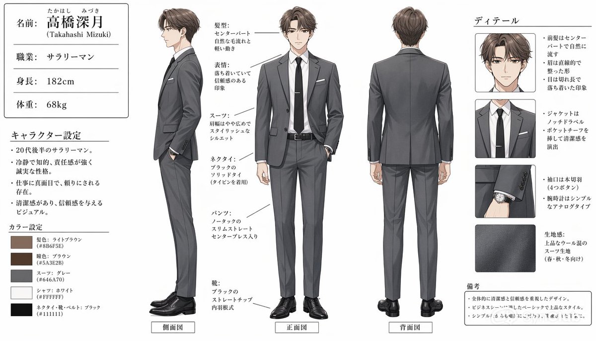AI Prompt for Detailed Anime Business Character Art with Infographics