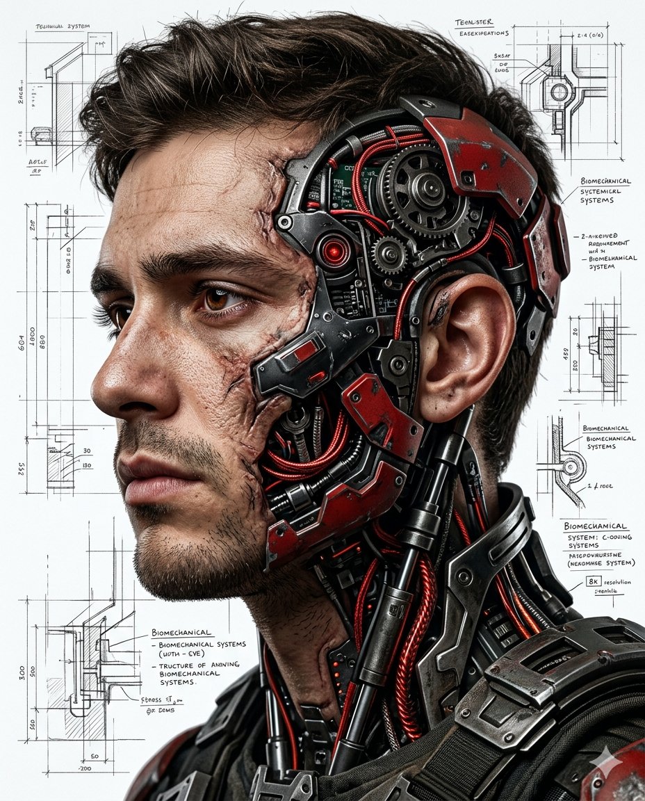 AI Prompt for Detailed Cyberpunk Cyborg Portrait