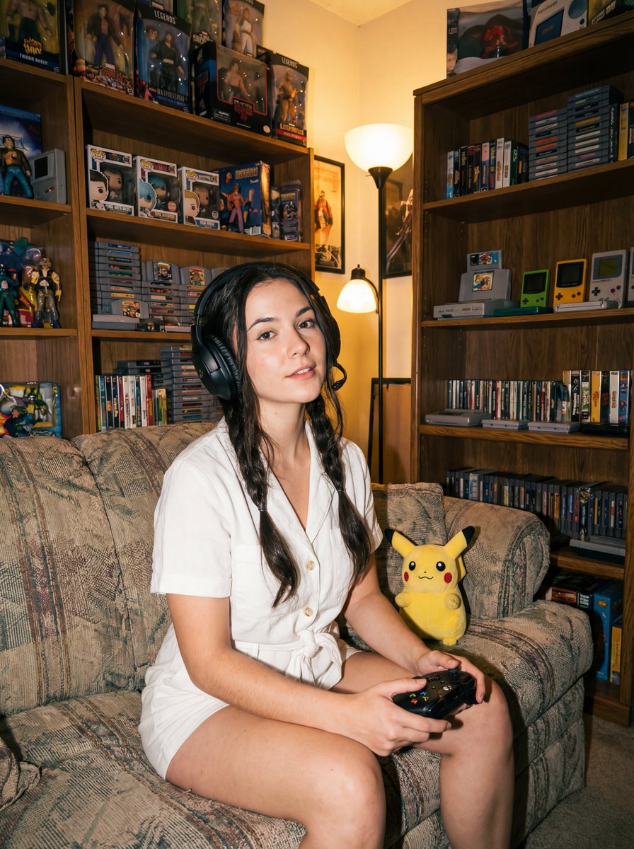AI Prompt for Direct Flash Gamer Girl Image