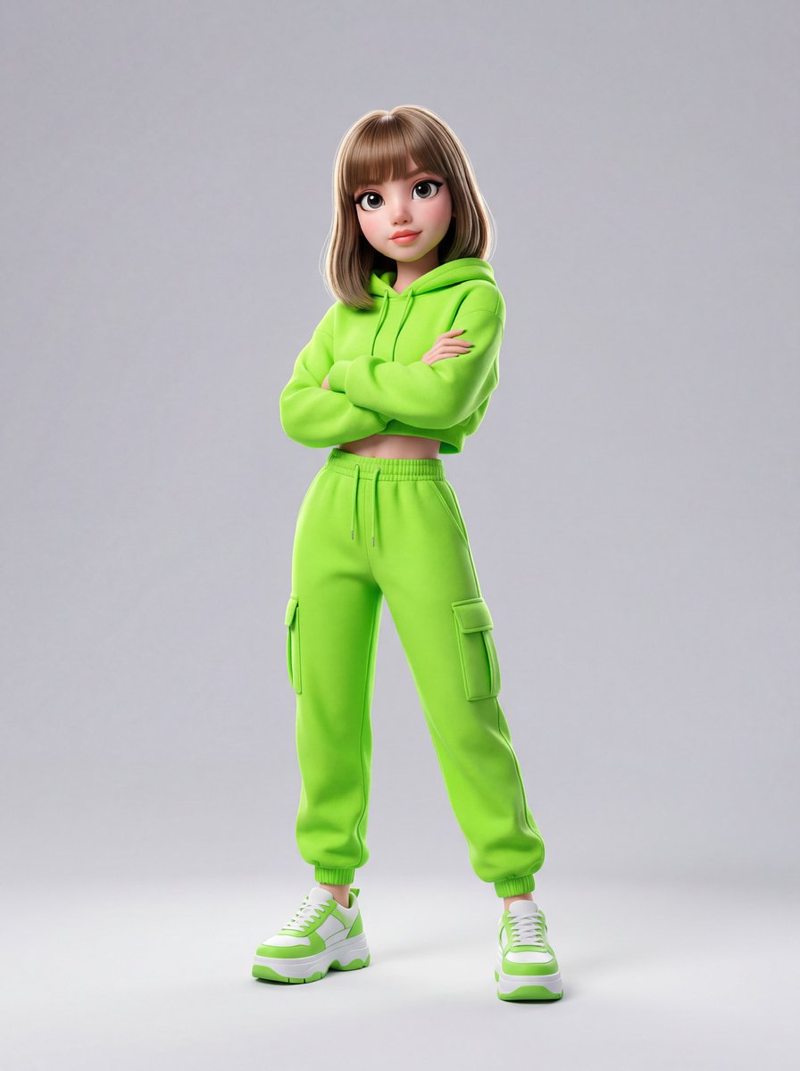 AI Prompt for Disney-Pixar Style Rosé Blackpink 3D Character Model