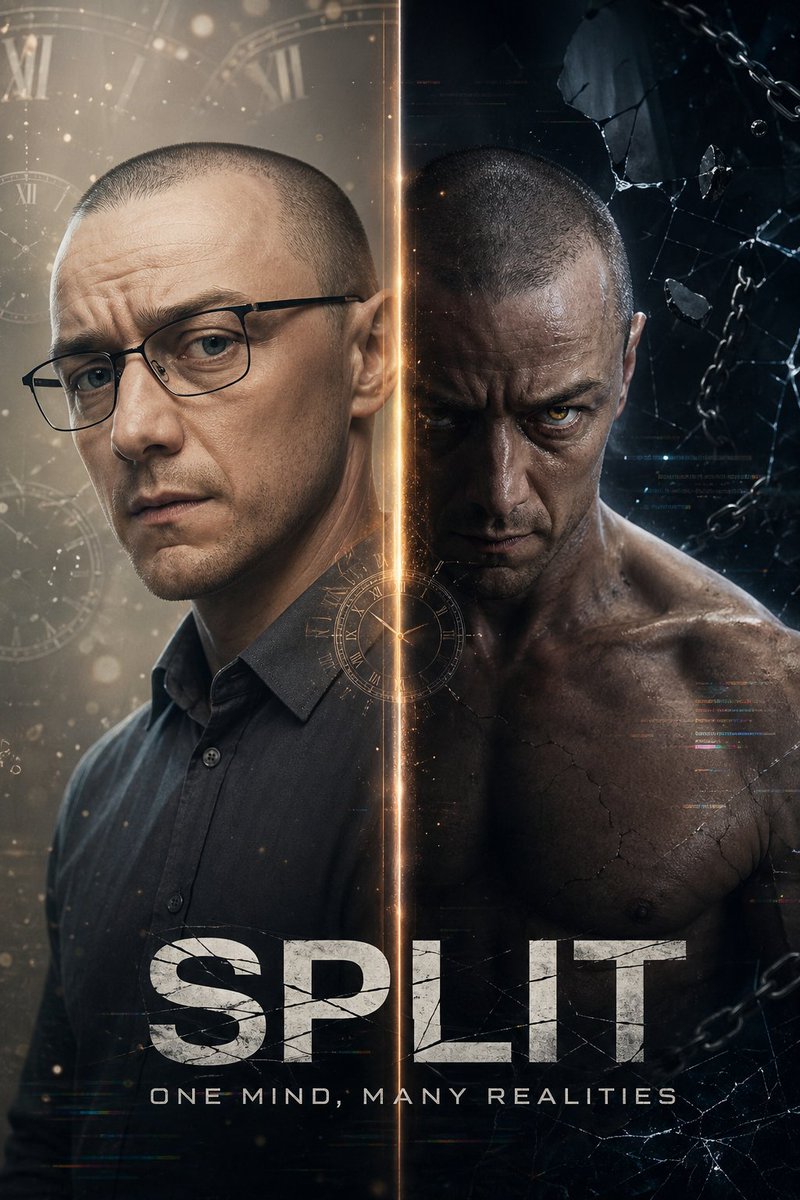 AI Prompt for Dual-Personality Character Poster with Cinematic Lighting