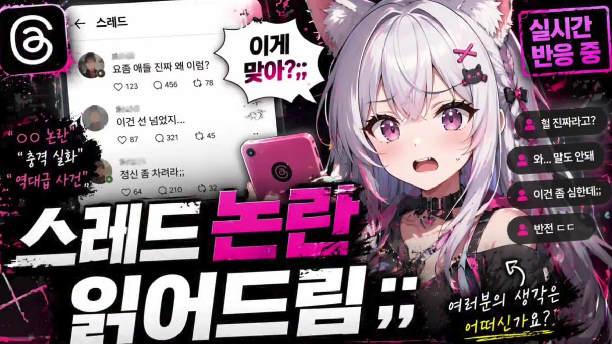 AI Prompt for Edgy Anime VTuber Reaction YouTube Thumbnails