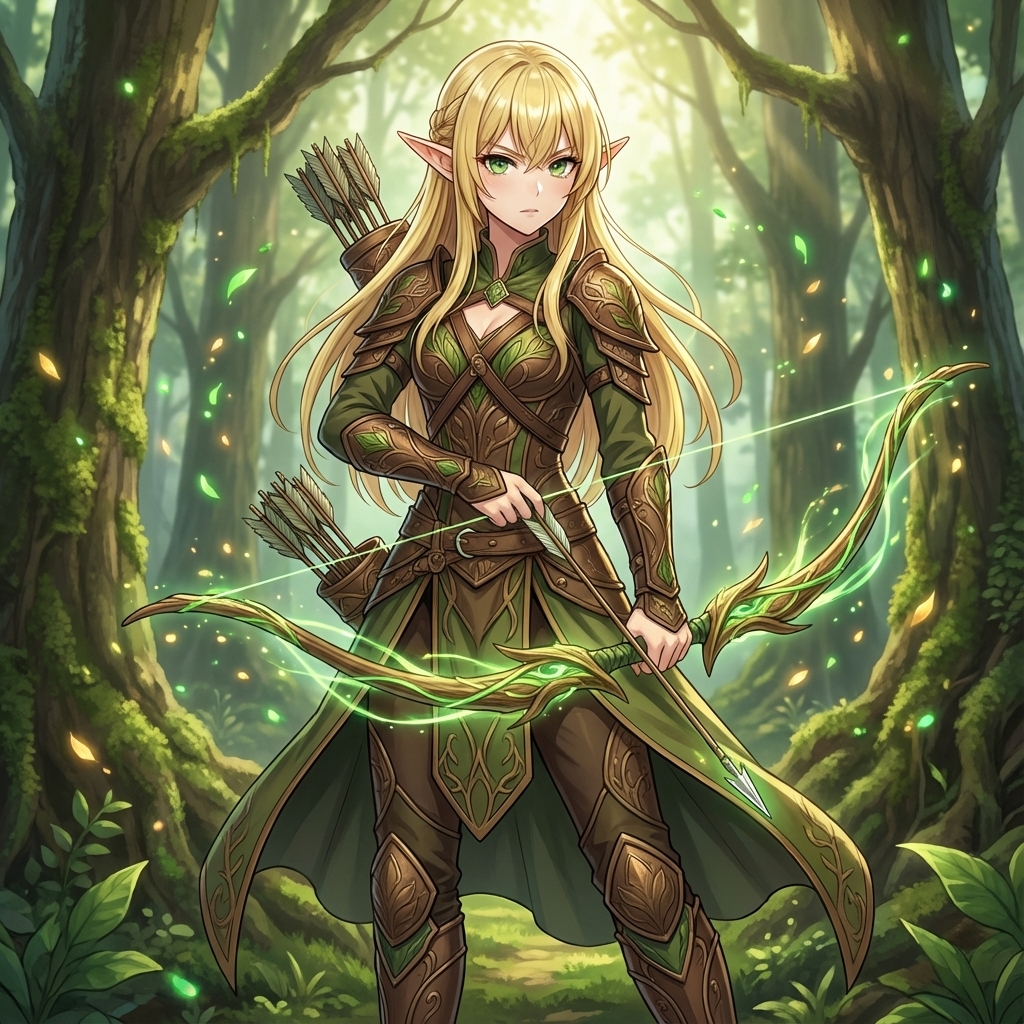 AI Prompt for Elven Archer Character Design