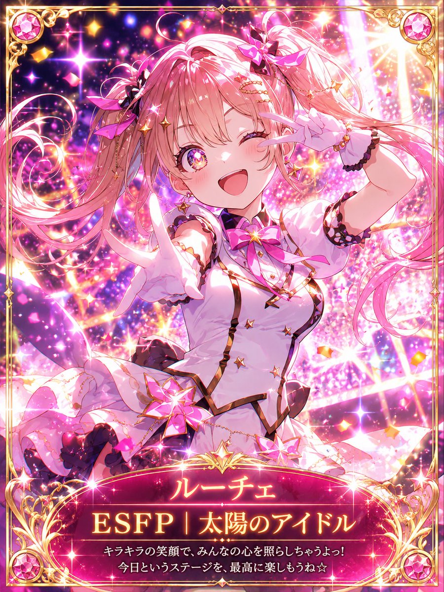 AI Prompt for ESFP Personality Type: Vibrant Anime Idol with Twin Tails