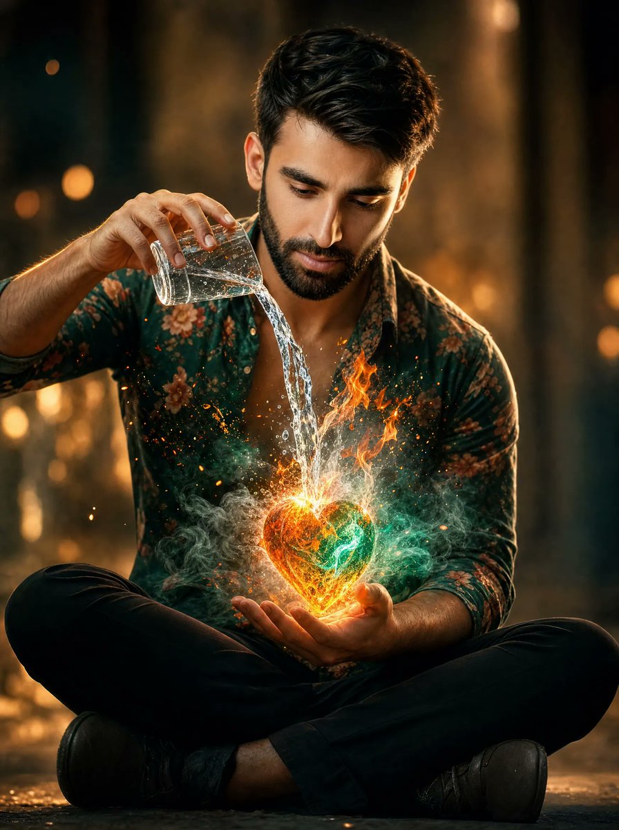 AI Prompt for Fantasy Portrait of Man with Magical Heart