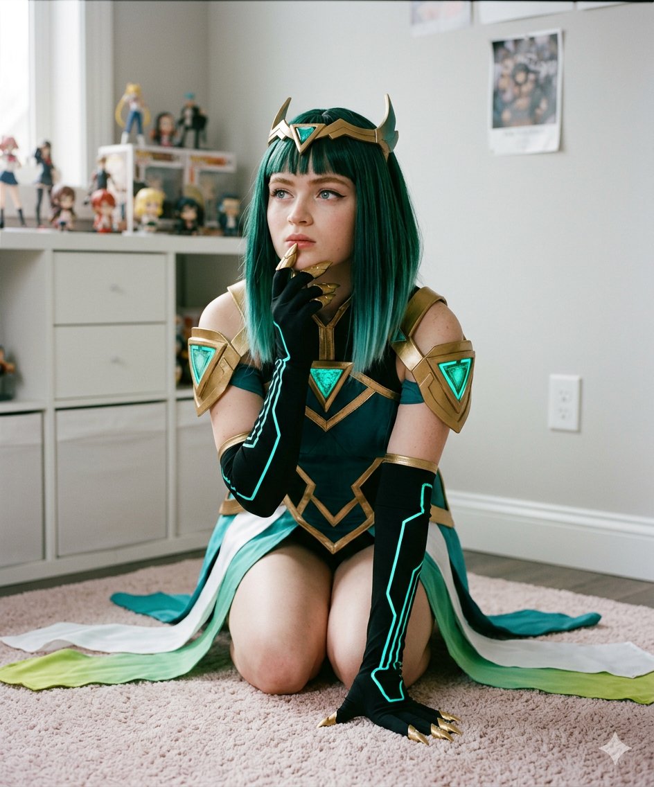 AI Prompt for Female Sci-Fi Cosplay Portrait with Photorealistic Style