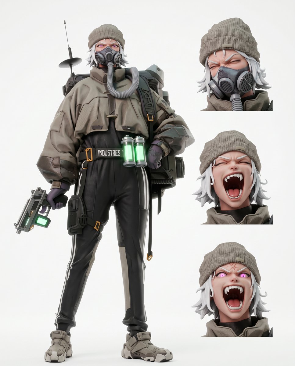 AI Prompt for Futuristic Streetwear Character Character Design Reference