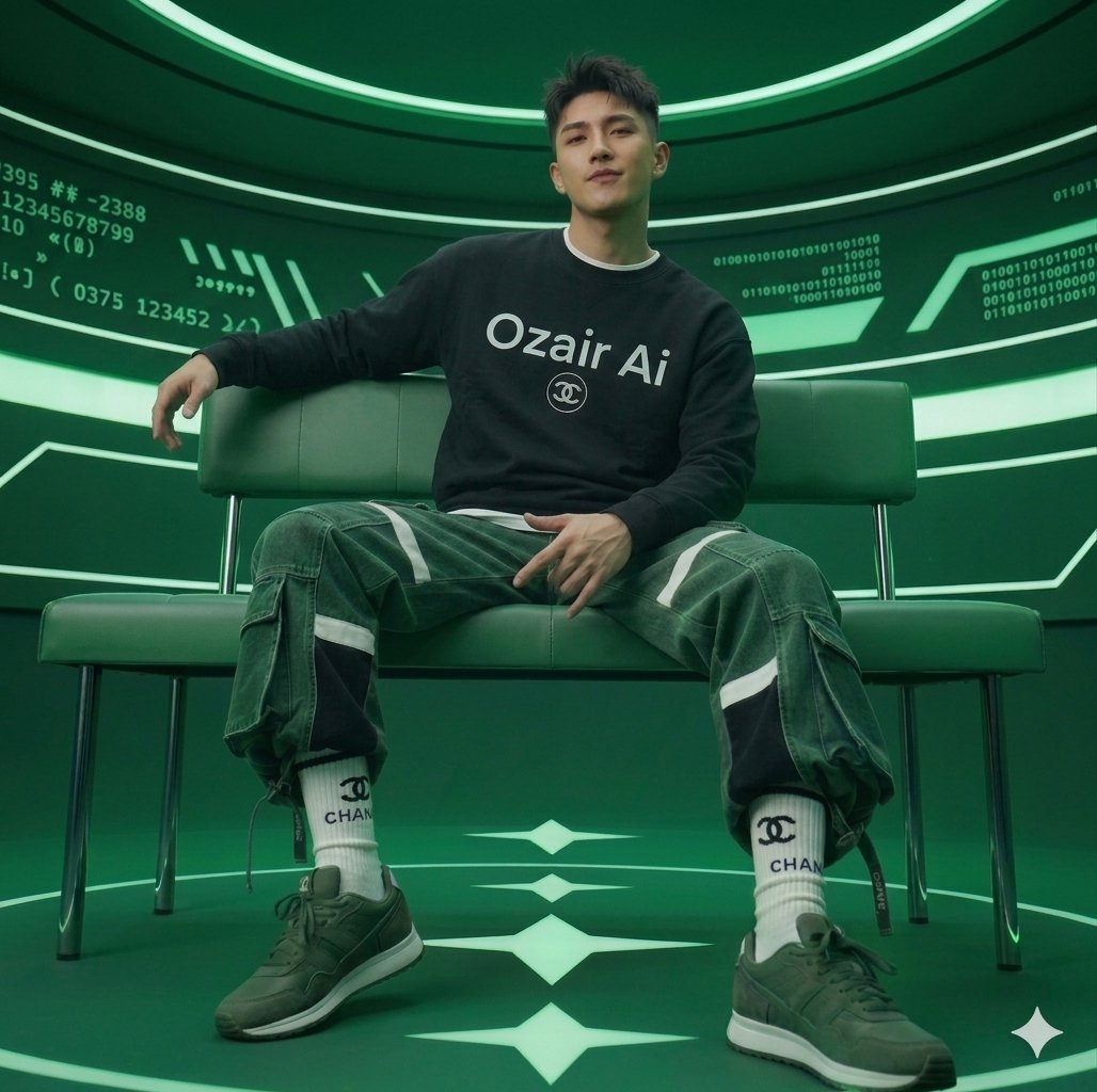 AI Prompt for Futuristic Studio Portrait with Cyberpunk Touch