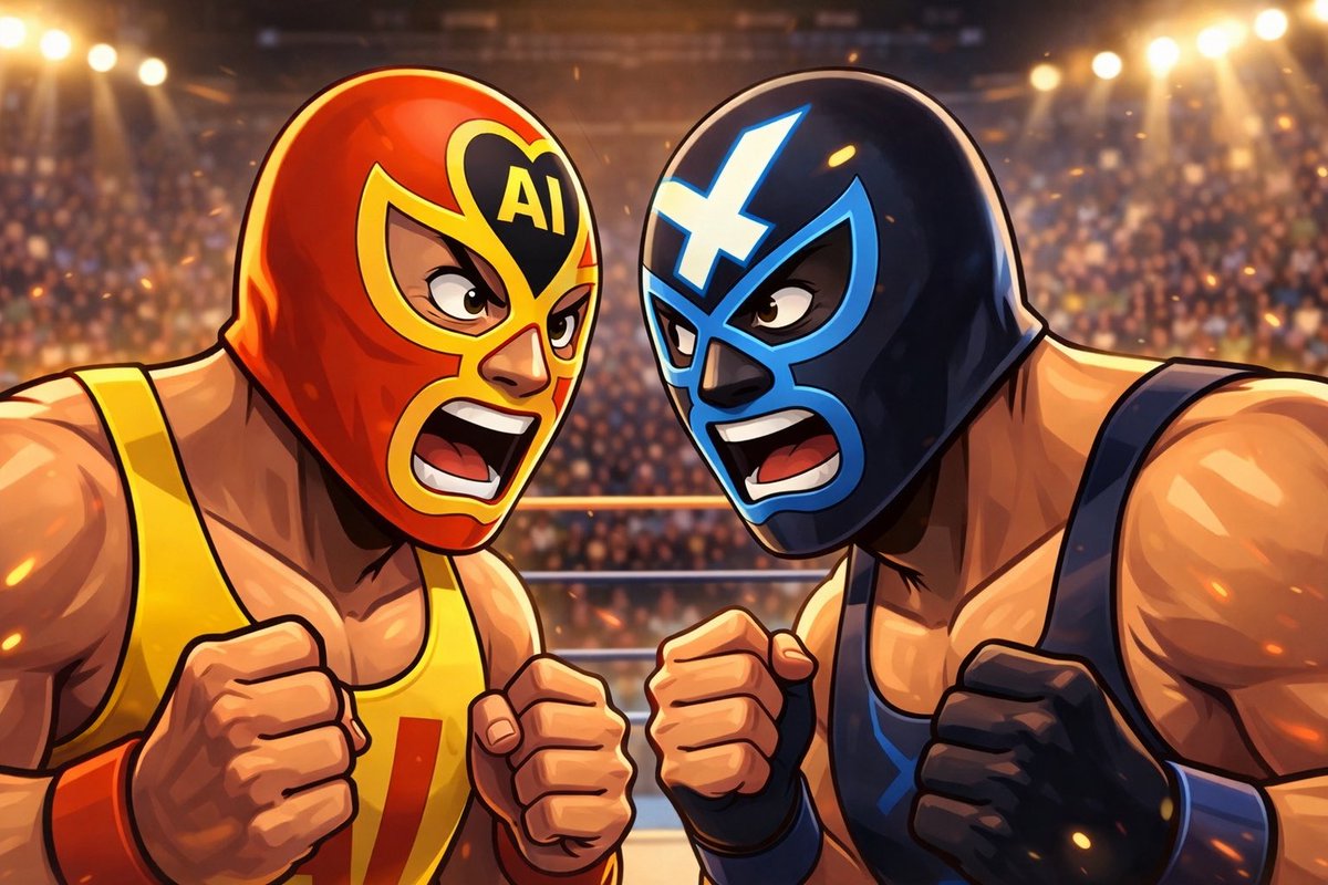 AI Prompt for Generating Anime-Inspired Character Art: Masked Wrestler Portrait
