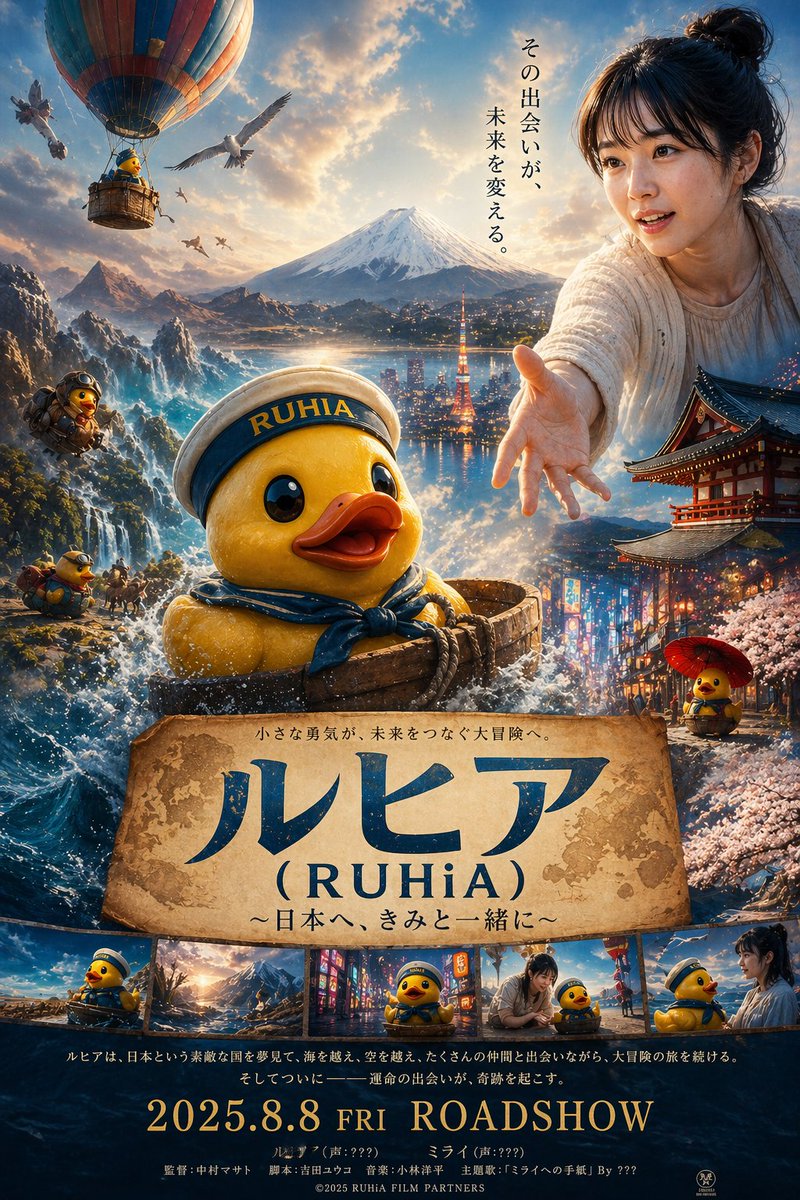 AI Prompt for Generating Custom Live-Action Movie Posters with Rubber Duck Characters
