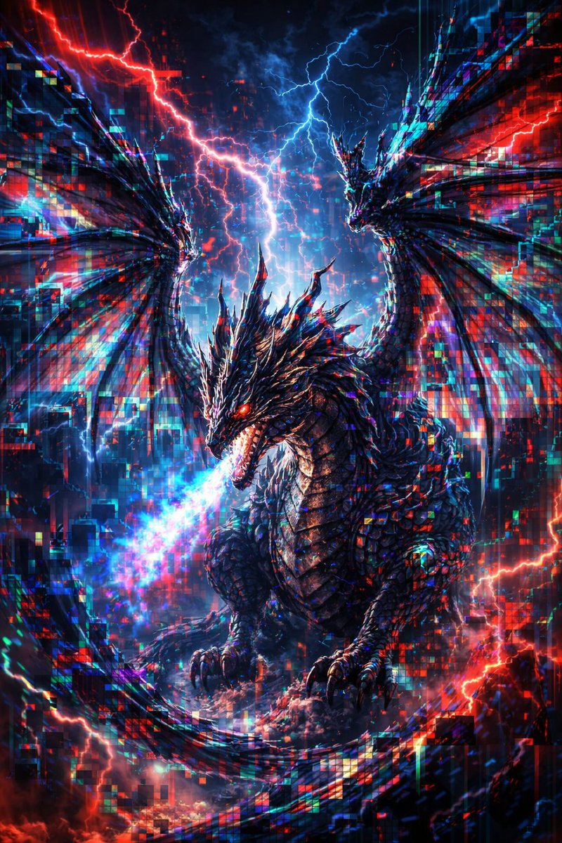AI Prompt for Glitch Storm Dragon Character
