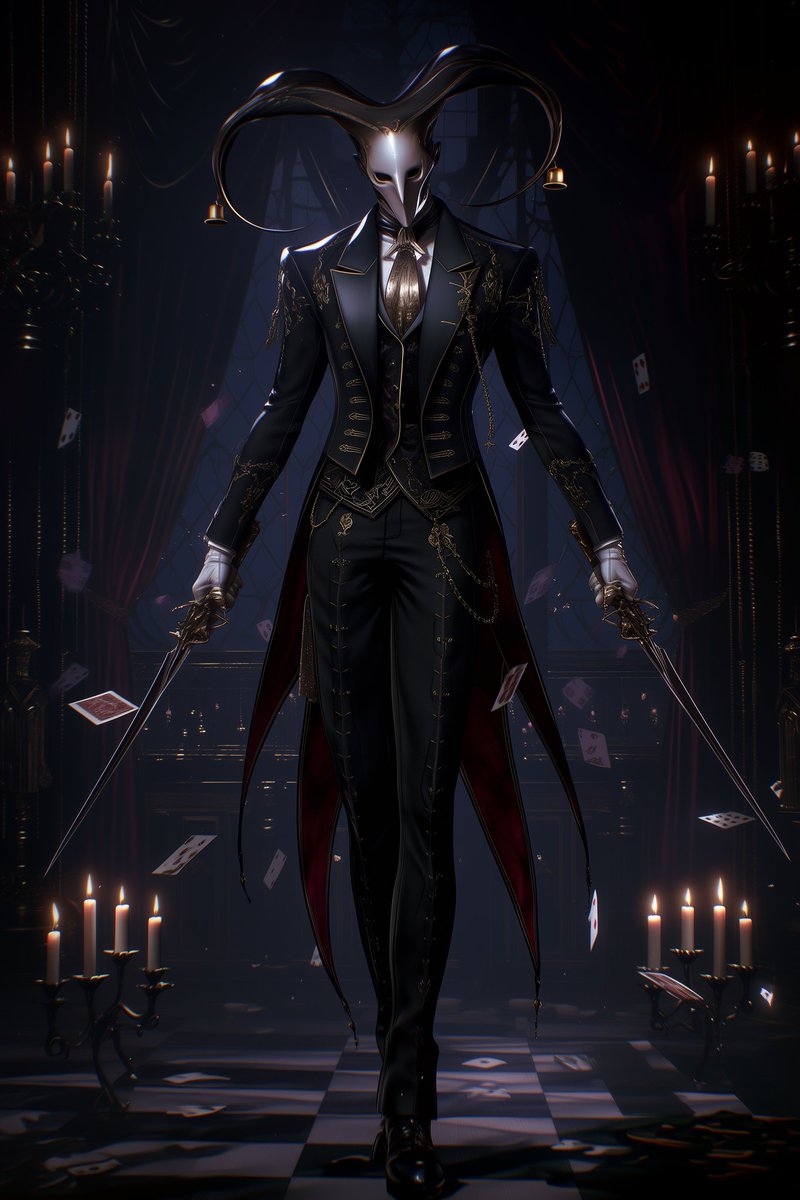 AI Prompt for Gothic Jester Duels - Generate Dark Anime Fantasy Portraits