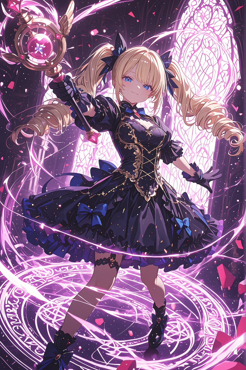 AI Prompt for Gothic Magical Girl Character Illustration