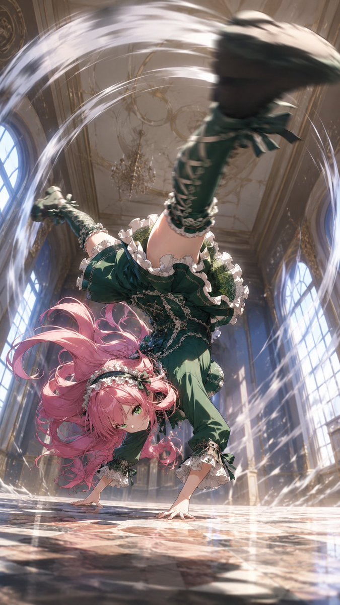AI Prompt for Gothic Maid Breakdance Anime Poster