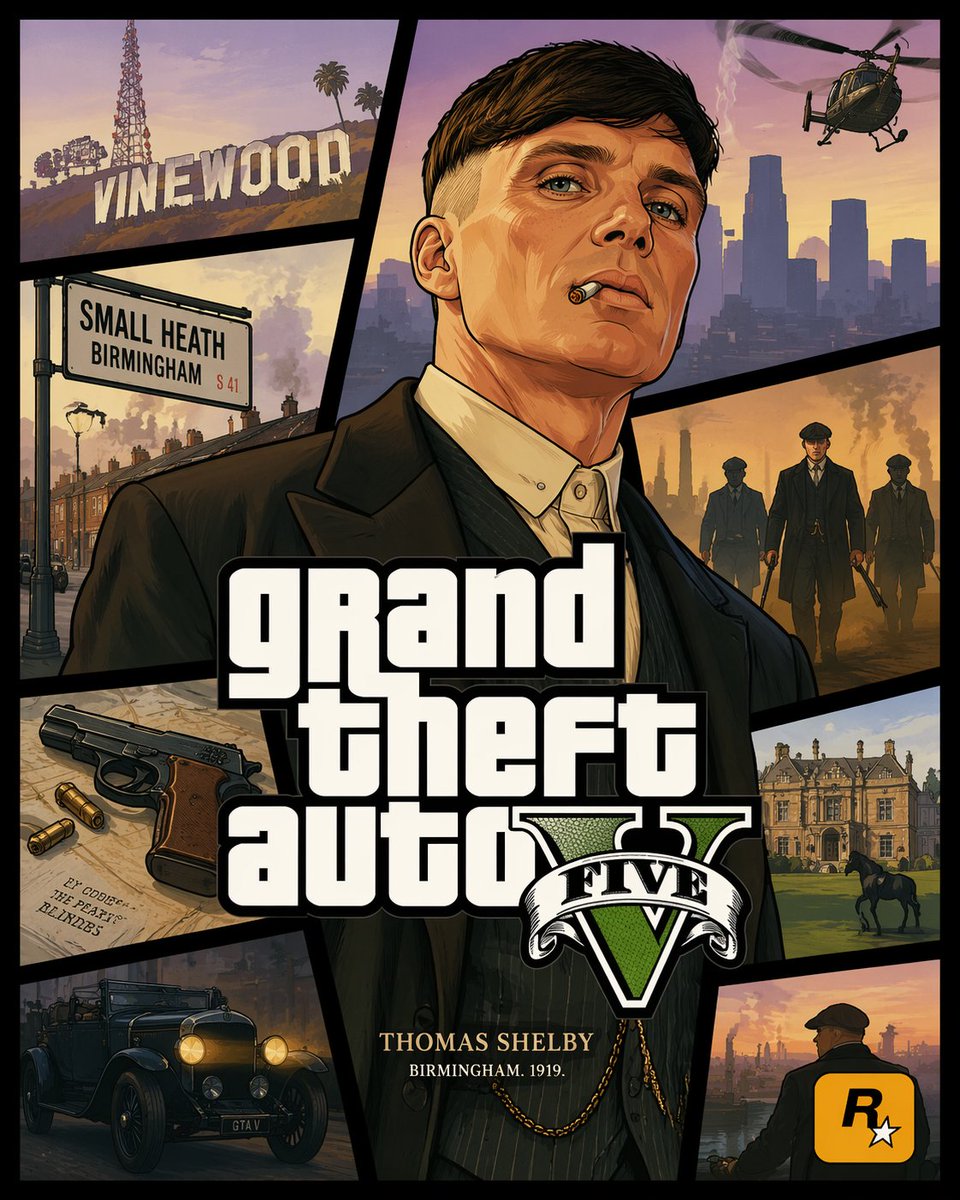 AI Prompt for GTA V Style Character Collage Art