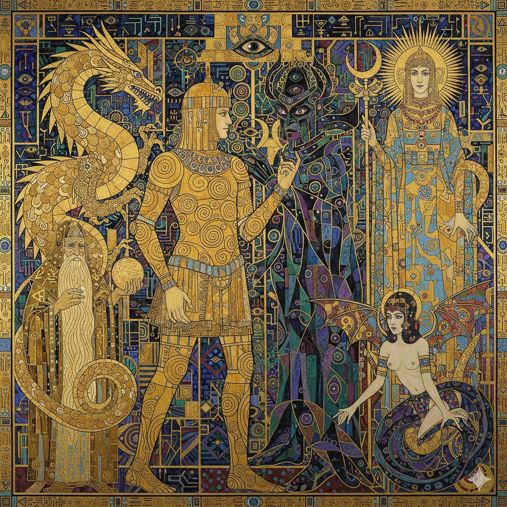AI Prompt for Gustav Klimt-Style Fantasy Character Illustrations