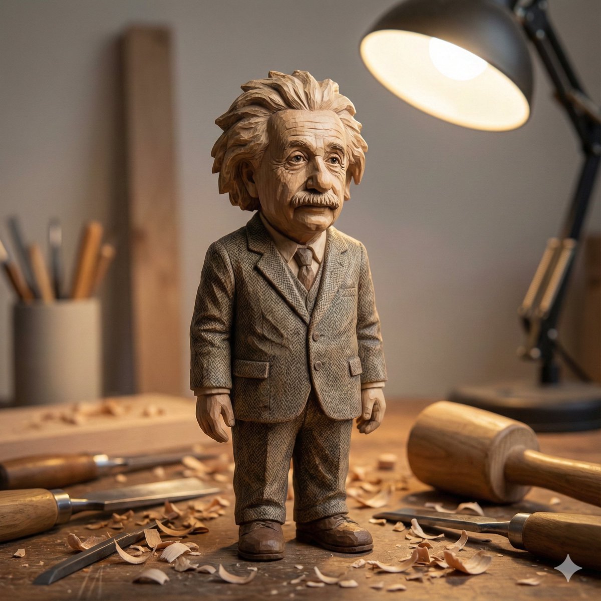 AI Prompt for Hand-Carved Wooden Miniature Figure: Generate Realistic Craft Art