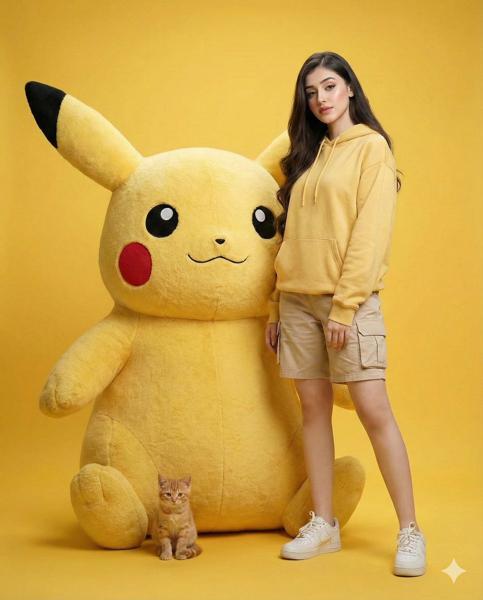 AI Prompt for High-End Commercial Studio Photography with Pikachu Character