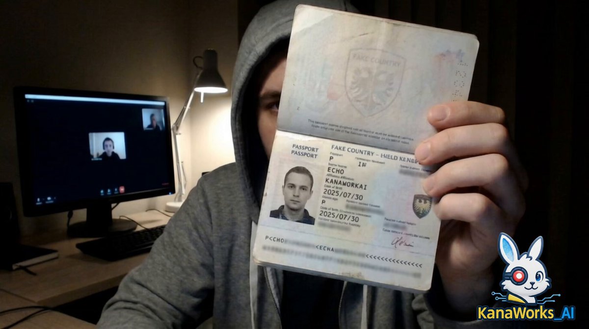 AI Prompt for Identity Verification Character with Visible Passport