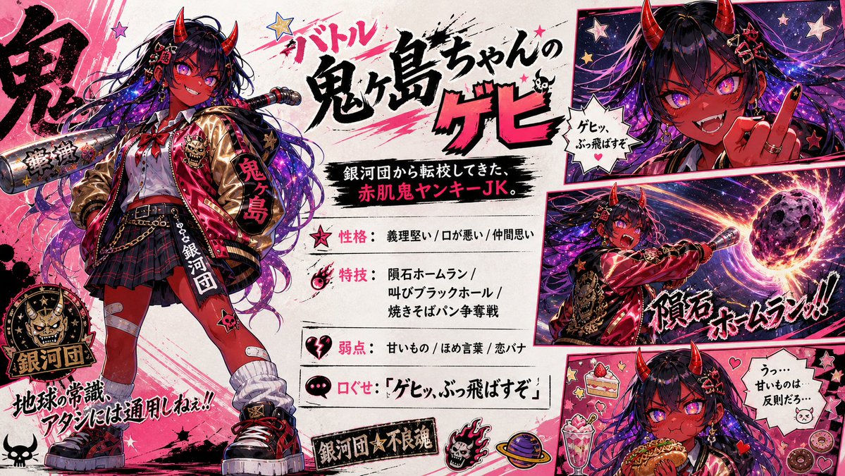 AI Prompt for Japanese Delinquent Schoolgirl Character Sheet