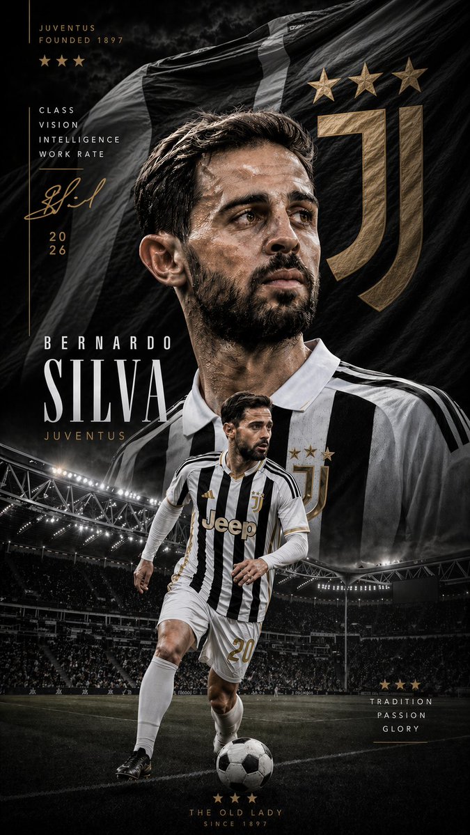 AI Prompt for Juventus Football Player Cinematic Poster in Black and Gold