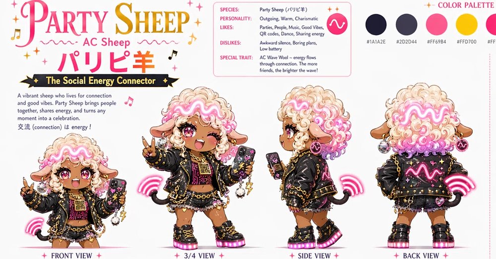 AI Prompt for Kawaii Anime Character and Color Palette