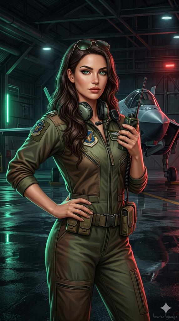 AI Prompt for Military Flight Jumpsuit Portrait Image