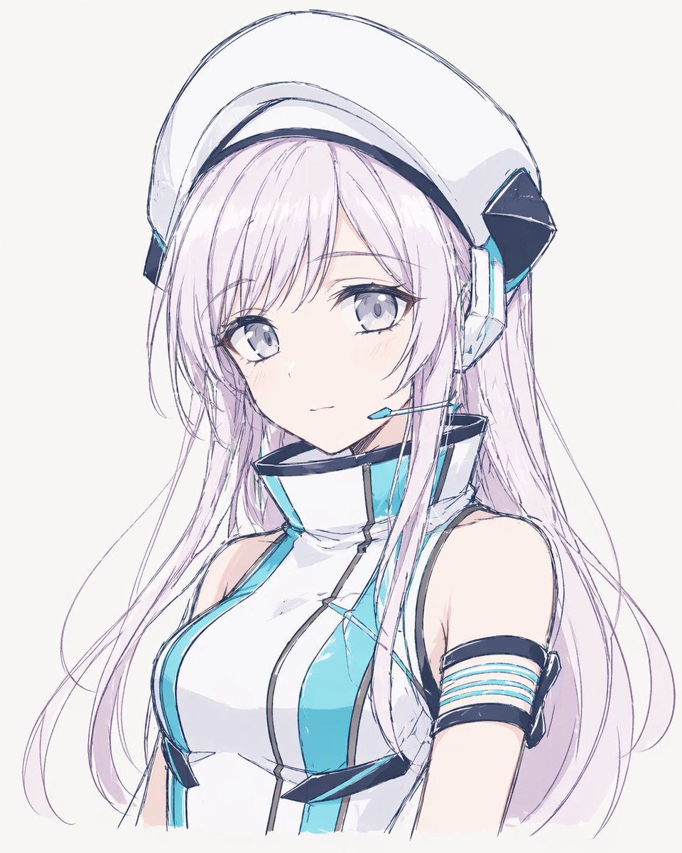 AI Prompt for Minimal Futuristic Anime Girl Portrait - Stylized Character Art