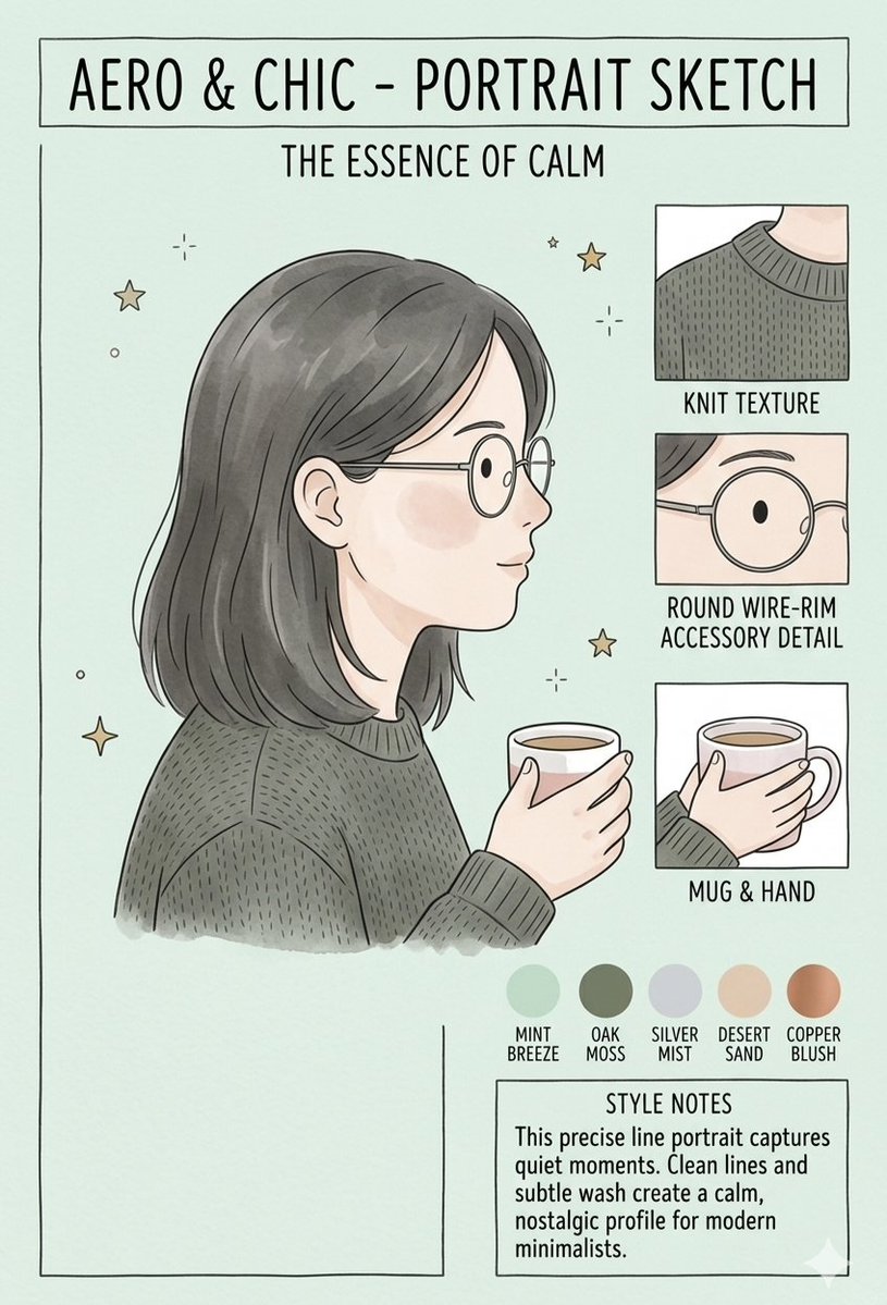 AI Prompt for Minimalist Character Sketch with Watercolor Effect