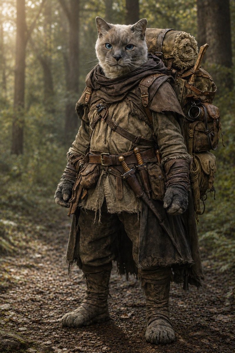 AI Prompt for Photorealistic Cat Ranger in Medieval Fantasy Setting