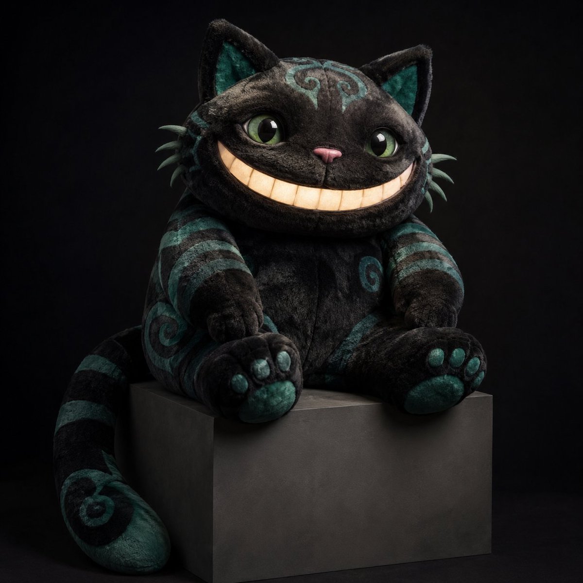 AI Prompt for Photorealistic Cheshire Cat Plush Collectible Image