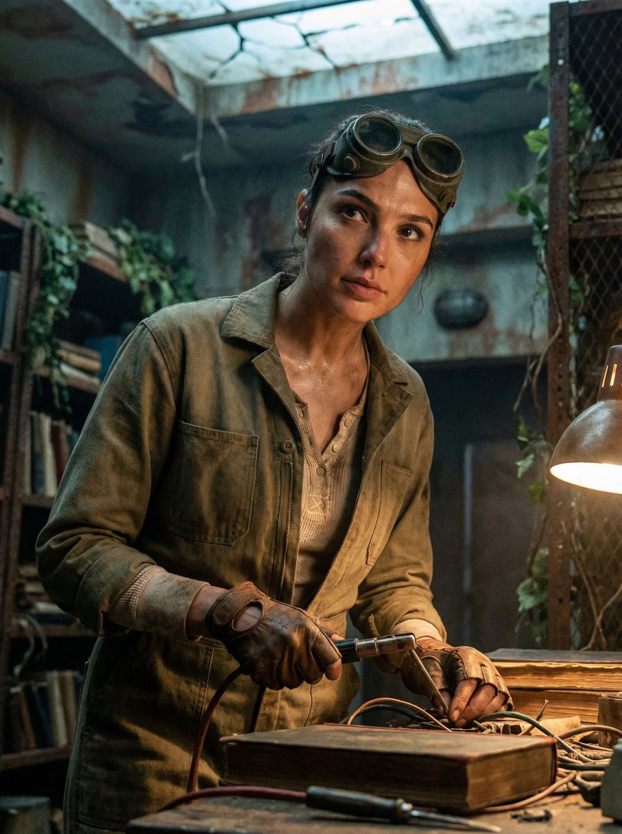 AI Prompt for Post-Apocalyptic Bunker Portrait with Chiaroscuro Lighting